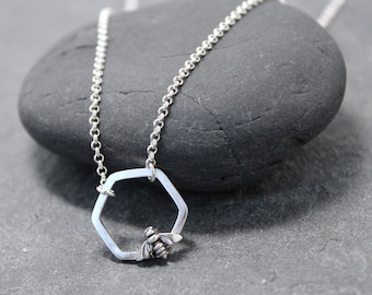 BEE MINE Necklace,Sterling Silver