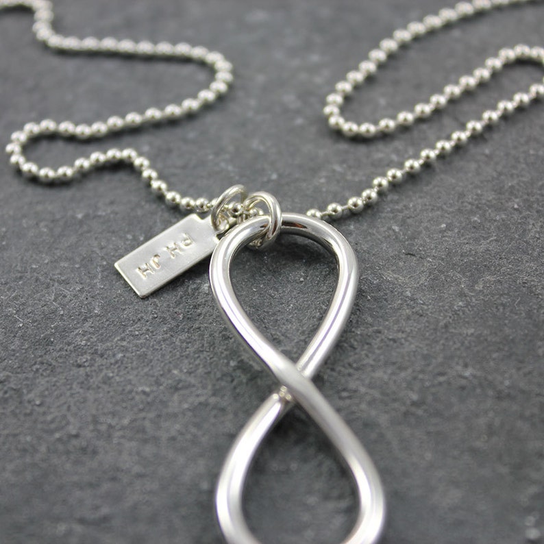 INFINITY necklace for MEN, Sterling silver infinity necklace, 925 infinity, Silver infinity image 5