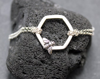 BEE MINE Double Bracelet,Sterling Silver