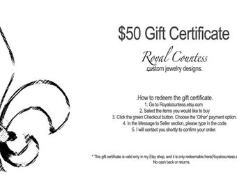 GIFT CERTIFICATE 50dollar