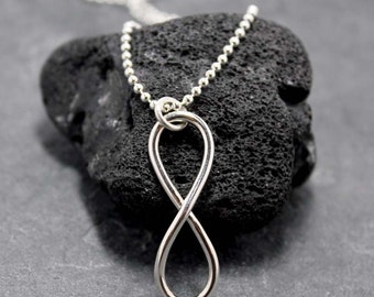 INFINITY necklace for MEN, Sterling silver infinity necklace, 925 infinity, Silver infinity