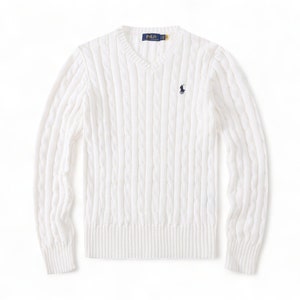 Ralph Lauren Cable Knit Crew Neck Sweater Inspired Men's Womans V Neck Opt Logo Long Sleeved S-XXL Jumper Smart Gift For Him & Her zdjęcie 9