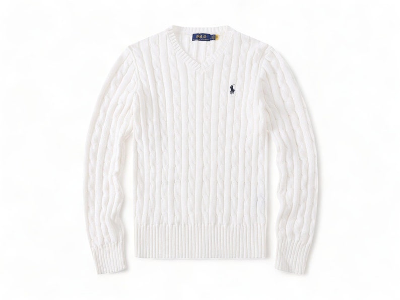 Ralph Lauren Cable Knit Crew Neck Sweater Inspired Men's Womans V Neck Opt Logo Long Sleeved S-XXL Jumper Smart Gift For Him & Her zdjęcie 9