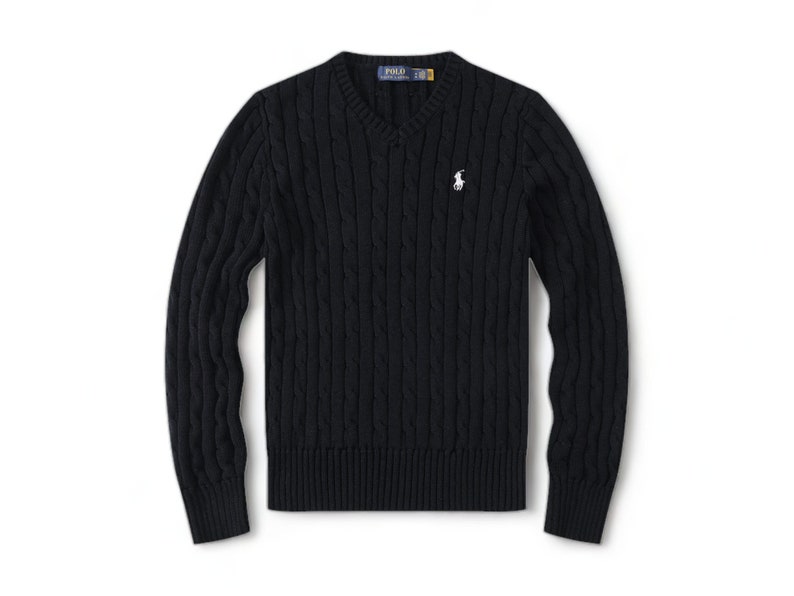 Ralph Lauren Cable Knit Crew Neck Sweater Inspired Men's Womans V Neck Opt Logo Long Sleeved S-XXL Jumper Smart Gift For Him & Her zdjęcie 8
