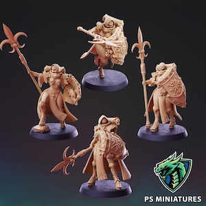 Divine Widows - Shieldmaiden Squad of 5 - groep 2 | 28 mm-modellen voor Sci-FI-wargames OPR en Grimdark | PS-miniaturen