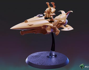 Elfos Espaciales - Jetbikers x 3 / modelos de 28 mm para juegos de guerra de ciencia ficción OPR y Grimdark / PS Miniatures