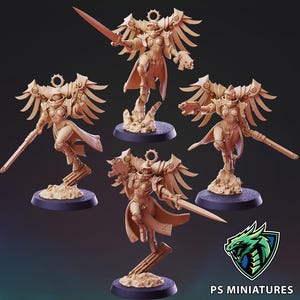 Divine Widows: Walküre-selectie van 5 | 28 mm-modellen voor Sci-FI-wargames OPR en Grimdark | PS-miniaturen