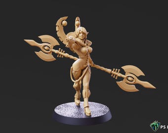 Elfos Espaciales - Héroe guerrero Pose 2 / 28 mm modelos para juegos de guerra de ciencia ficción OPR y Grimdark / PS Miniatures