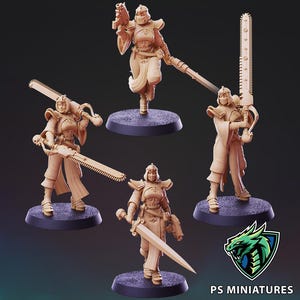 Divine Widows: startersteam van 5 | 28 mm-modellen voor Sci-FI-wargames OPR en Grimdark | PS-miniaturen