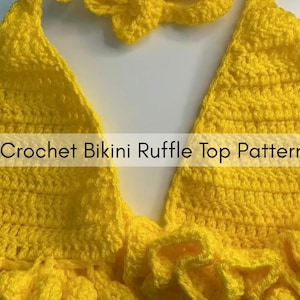 Crochet Bikini Ruffle Top Pattern| PDF Pattern ONLY| Digital Download| Summerwear Pattern| RuffleBikiniTop |Summer Wear|