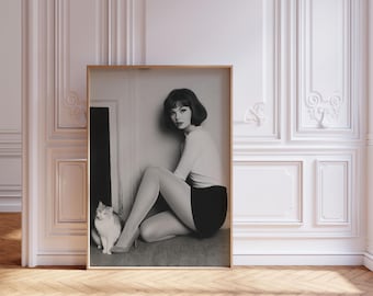 Vintage Black & White High Fashion Photo | Noir Art Print | Old Hollywood Decor (Digital Download)