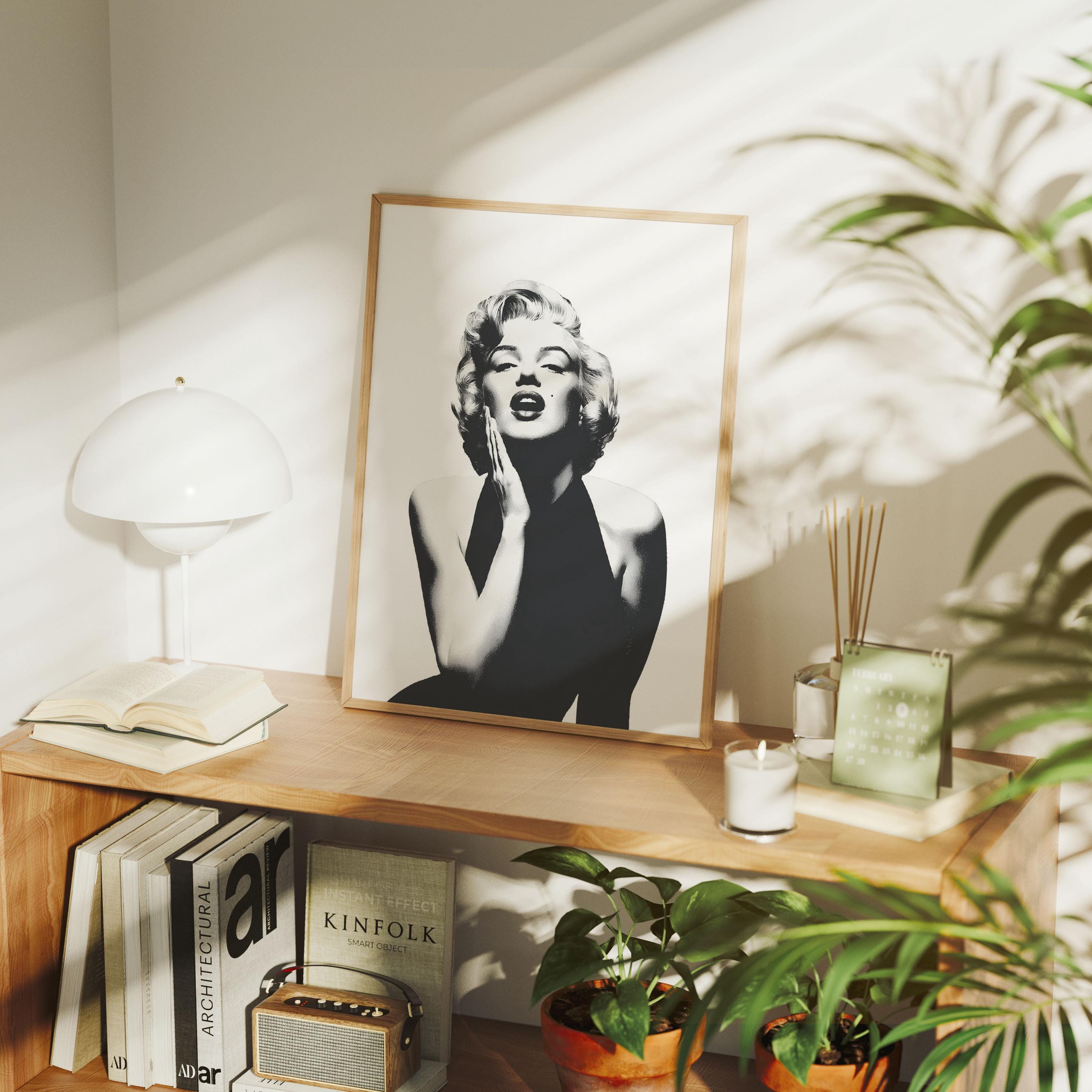 Marilyn Monroe Black & White Print | Old Hollywood Glam Wall Art ...