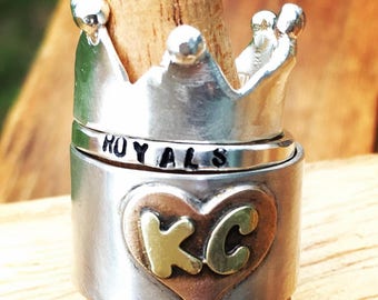 KC Royals Crown Stacking Rings