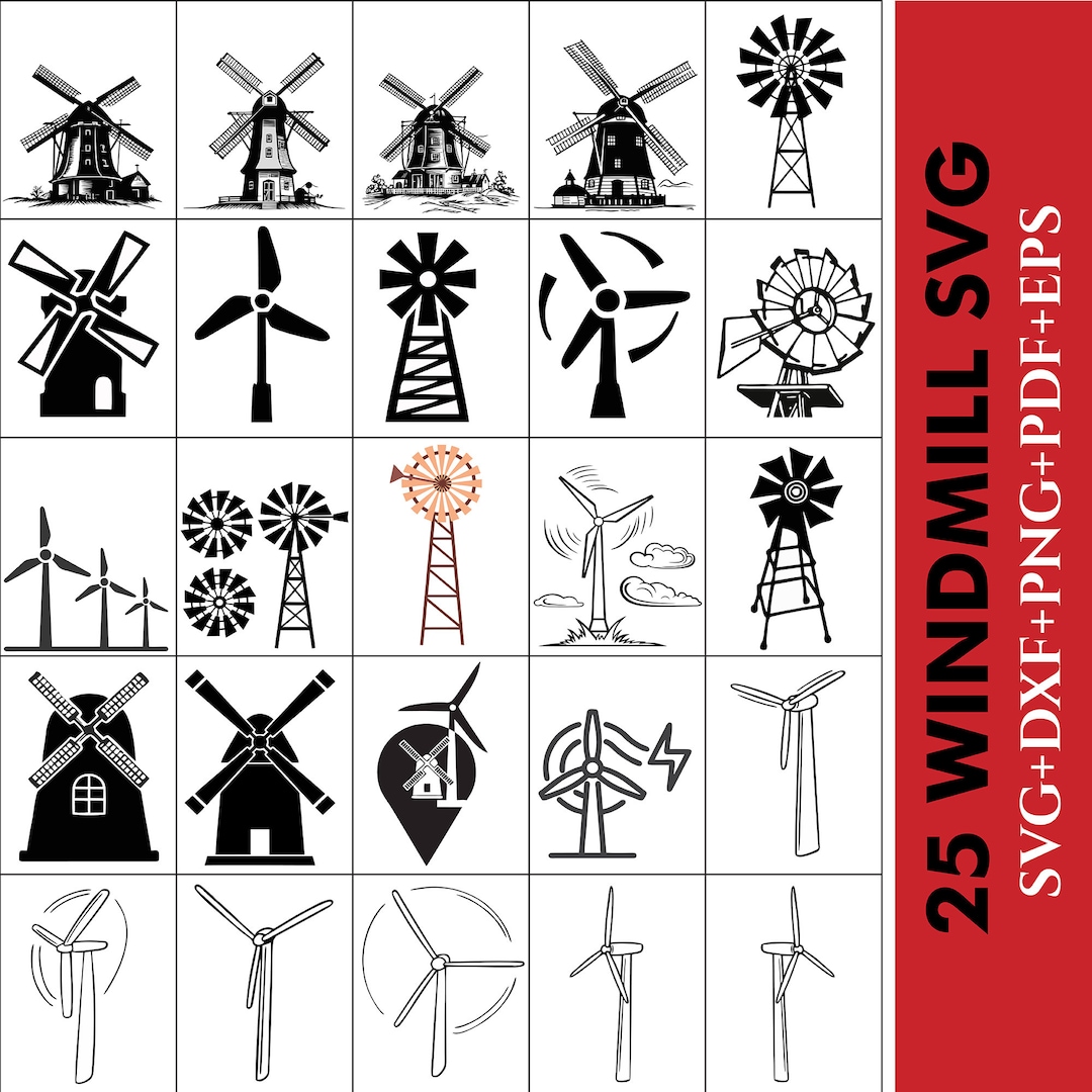Windmill Svg Bundle, Windmill Svg, Windmill Cut Files for Cricut