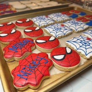 Spider-Man royal icing-koekjes