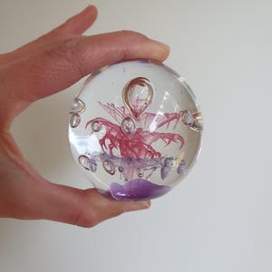 Vintage Handmade Glass Paperweight