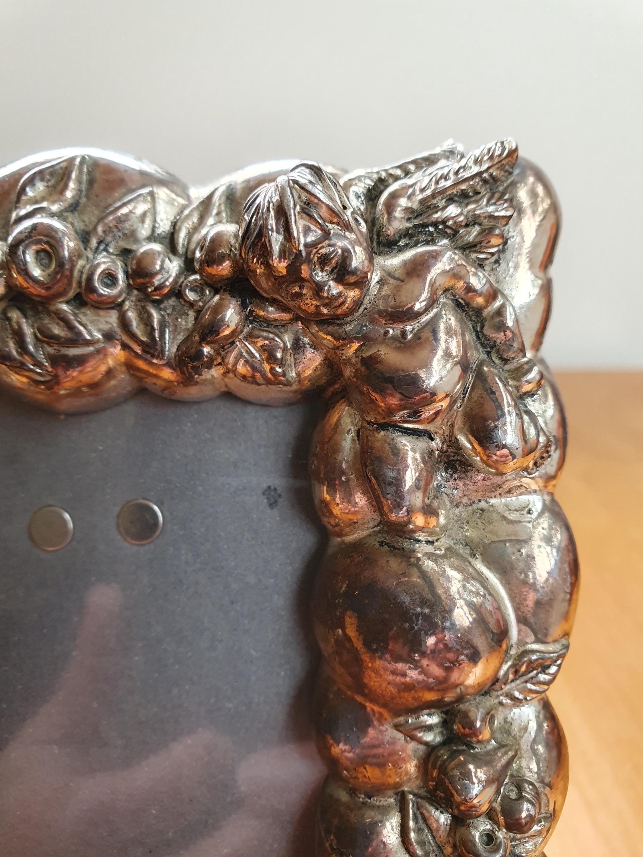 Vintage 90s 3D Silver Cherub Angel Frame - Etsy