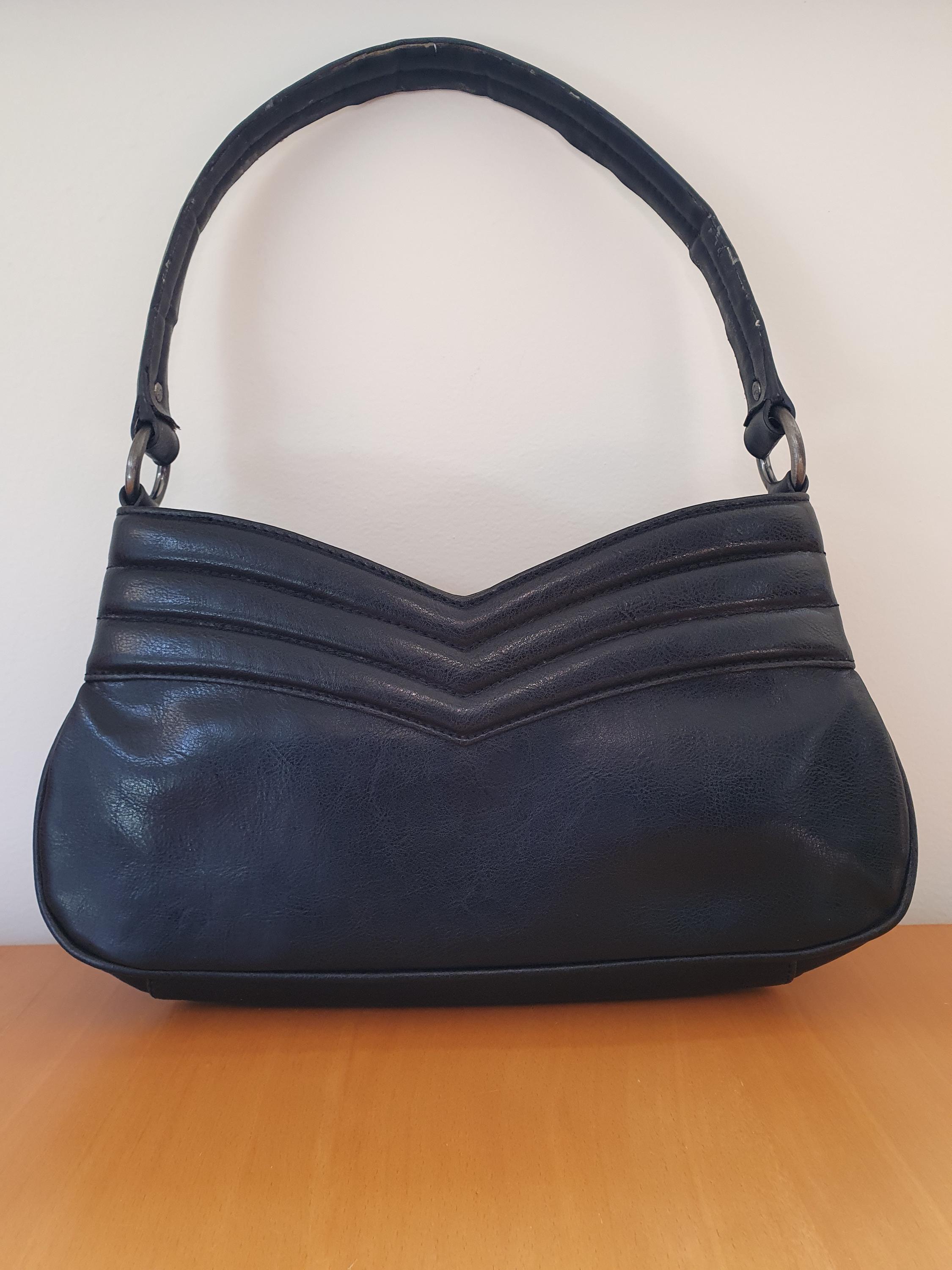 Vintage Y2K Black Esprit Vinyl Shoulder Bag - Etsy display picture 1
