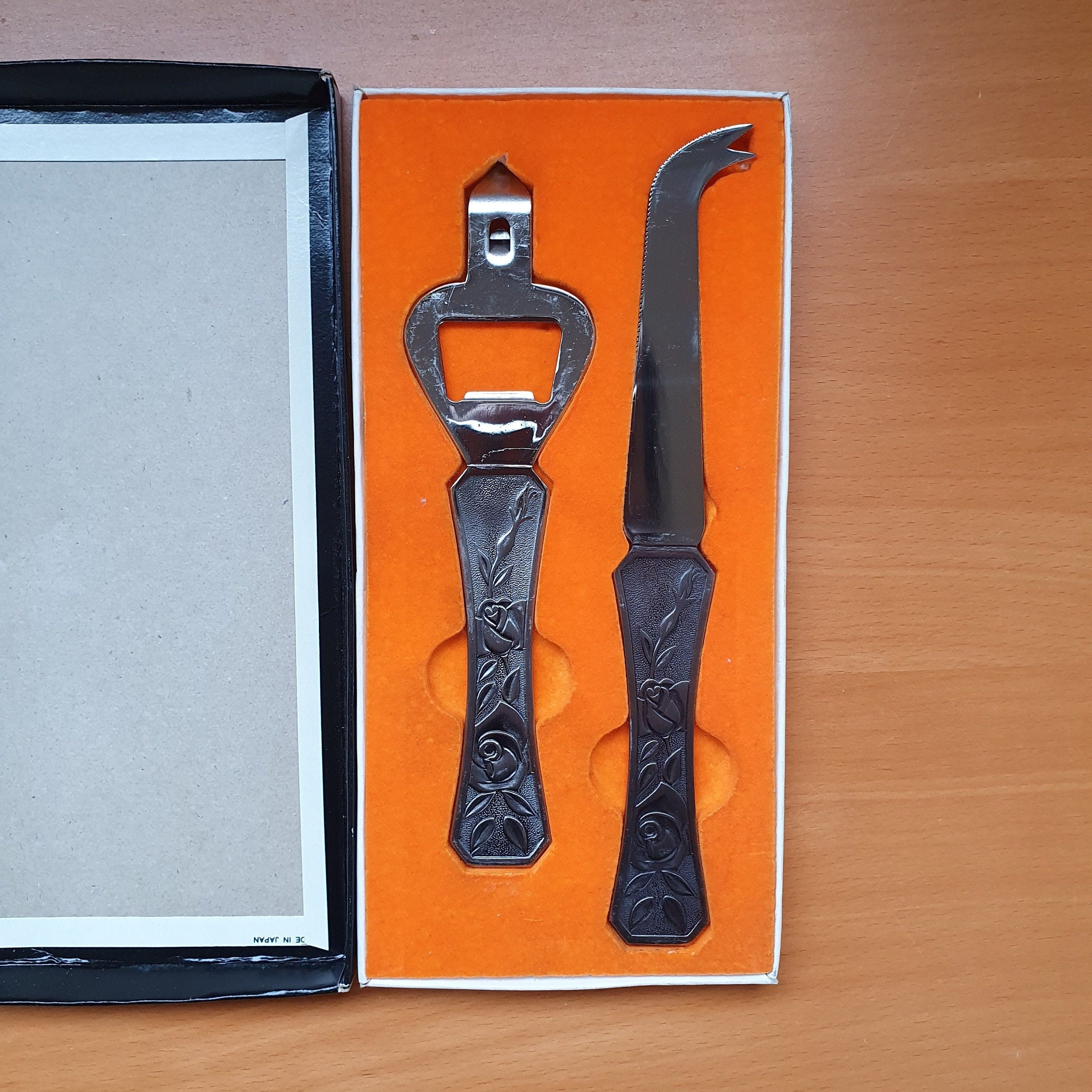 Vintage Stainless Steel Bar Set in Original Box, Made in