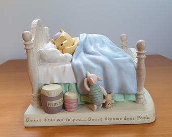 Vintage Classic Pooh Michel & Co. Sleepy Time Bed Single Bookend