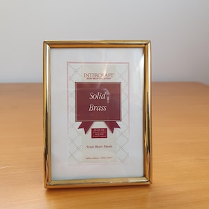 Vintage &#39;Solid Brass&#39; Intercraft Mini Photo Frame