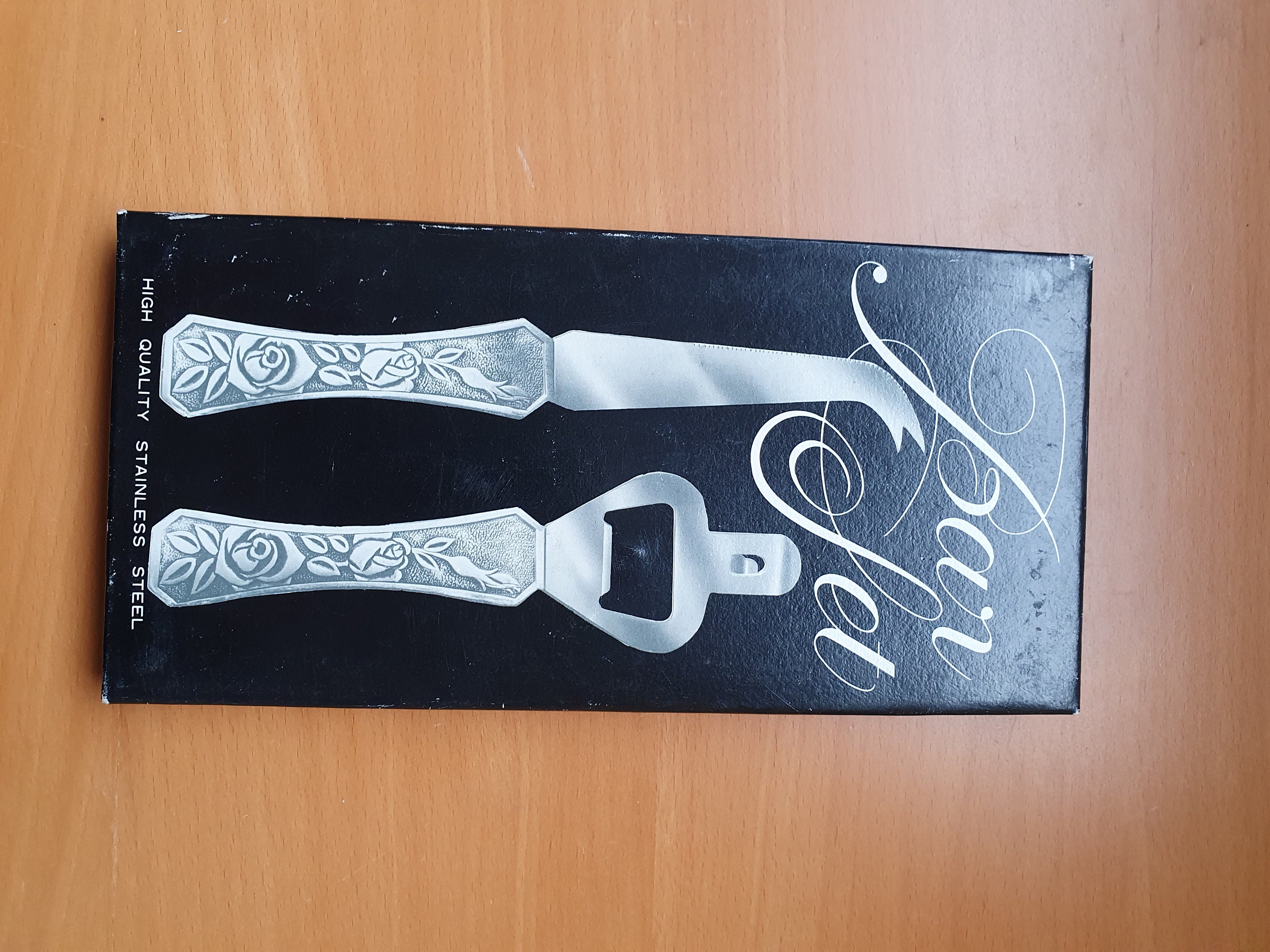 Vintage Stainless Steel Bar Set in Original Box, Made in