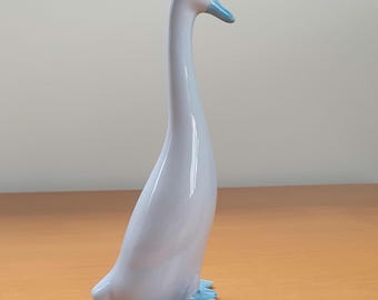 Vintage blue duck or goose figure