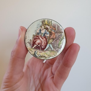 Vintage Brooch Copper Enamel Pin 1960s