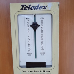 Vintage 1970&#39;s Teledex T53/6 Telephone List Finder unused in Original Box