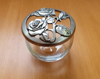 インテリア小物 ピュウター ポプリポット 薔薇 seagull