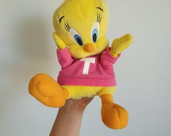 Vintage Looney Tunes Tweety Bird Hand Puppet