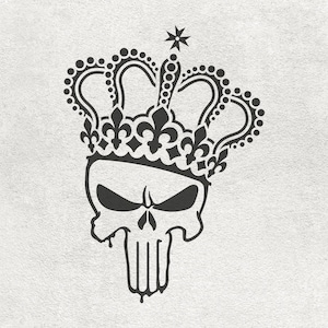 Crowned skull. Digital image for printing.