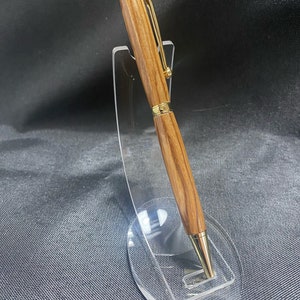 Exotic Zebrawood Ballpoint Pen with Gold Hardware