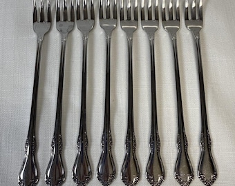 Oneida LTD Mansfield Amadeus Forks Cocktail Seafood #8 Wm A Rogers Light Use