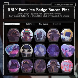 RBLX Forsaken バッジ ボタン ピン