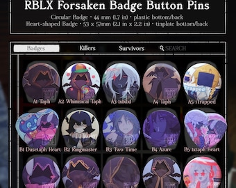 RBLX Forsaken バッジ ボタン ピン - Etsy 日本