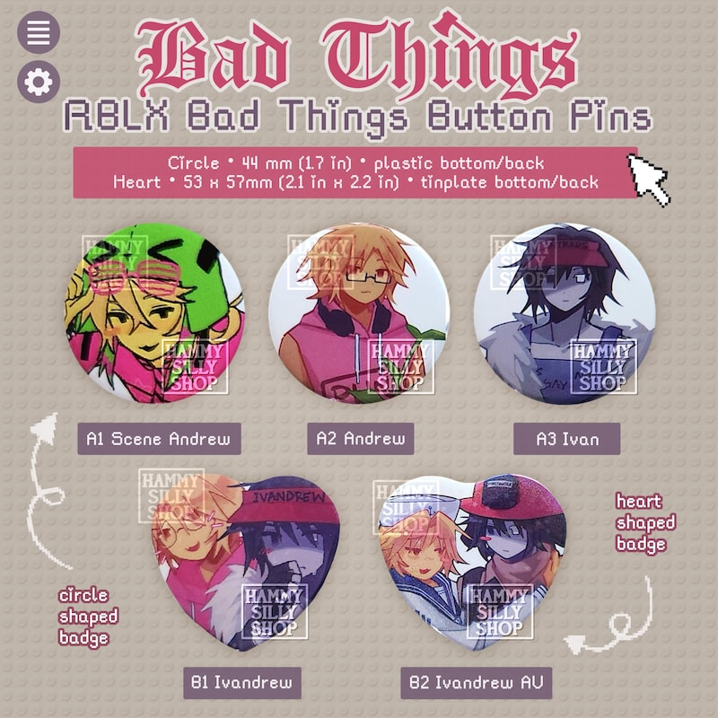 Bad Things Sticker Rpbloc Roblox Bad Things - Etsy