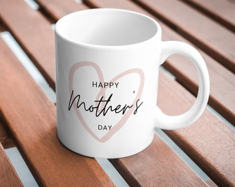 Mother’s day Mug - I love you mom you are the best - Mug with a pink heart - 11oz white mug - taza 11oz - Dia de las madres - taza mami