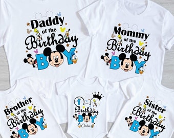 Disney Birthday Boy T-Shirt, Family Birthday Shirt, Mickey Birthday Shirt, Family Matching Shirt, Gift For Boy, Family Birthday Party Shirt
