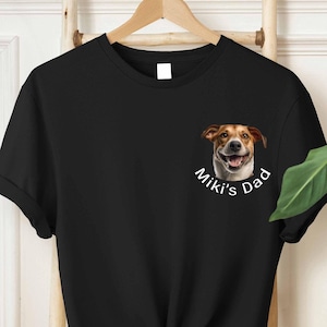 Custom Dog T-Shirt, Custom Pet Shirt, Custom Shirt with Pet Photo And Name, Dog Dad Shirt, Custom Pet Face, Dog Lover Shirt, Christmas Gift