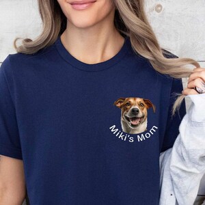 Custom Dog T-Shirt, Custom Pet Shirt, Custom Shirt with Pet Photo And Name, Dog Mama Shirt, Custom Pet Face, Dog Lover Shirt, Christmas Gift