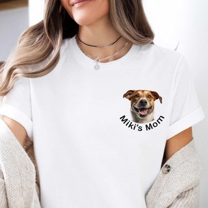 Custom Dog T-Shirt, Custom Pet Shirt, Custom Shirt with Pet Photo And Name, Dog Mama Shirt, Custom Pet Face, Dog Lover Shirt, Christmas Gift