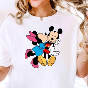 Mickey and Minnie Kissing Shirt, Minnie Kiss Shirt, Cute Disneyland Shirt, Funny Mickey Shirt, Disney Vacation Shirt, Couple Matching Shirt