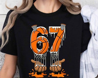 6 7 Basketball Shirt, Adult & Youth Six Seven Baskatball Tee, 67 Viral Meme Shirt, Sports Lover Tee, Funny Meme Tee for Kids
