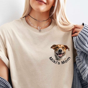 Custom Dog T-Shirt, Custom Pet Shirt, Custom Shirt with Pet Photo And Name, Dog Mama Shirt, Custom Pet Face, Dog Lover Shirt, Christmas Gift