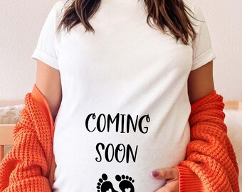 Coming Soon Pregnancy T-Shirt, Pregnancy Announcement Shirt, Baby Shower Shirt, Funny Pregnancy Shirt, Maternity Tee, Mom To Be Tee