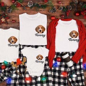 Custom Dog T-Shirt, Custom Pet Shirt, Custom Shirt with Pet Photo And Name, Dog Mama Shirt, Custom Pet Face, Dog Lover Shirt, Christmas Gift