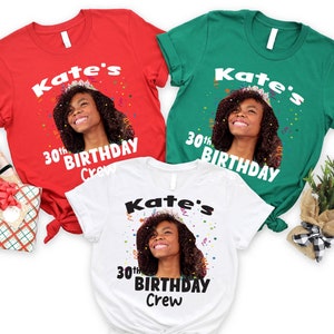 Birthday Face Shirt, Funny Birthday Matching T-Shirt, Custom Birthday Shirt, Birthday Party Group Tee, Birthday Party Gift, Custom Photo Tee