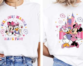 Girls Just Wanna Have Fun T-Shirt, Disney Minnie Daisy Shirt, Have Fun Shirt, Disney Summer Shirt, Disneyworld Shirt, Gift For Disney