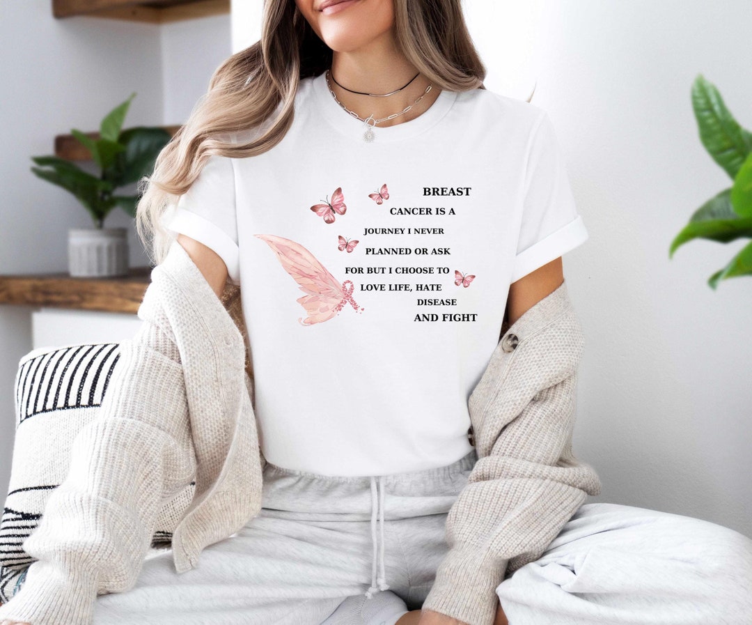 Breast Cancer T-shirt, Cancer is a Journey Shirt, Cancer Support Shirt ...